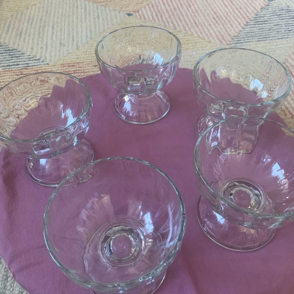 Libbey glass ice cream bowls